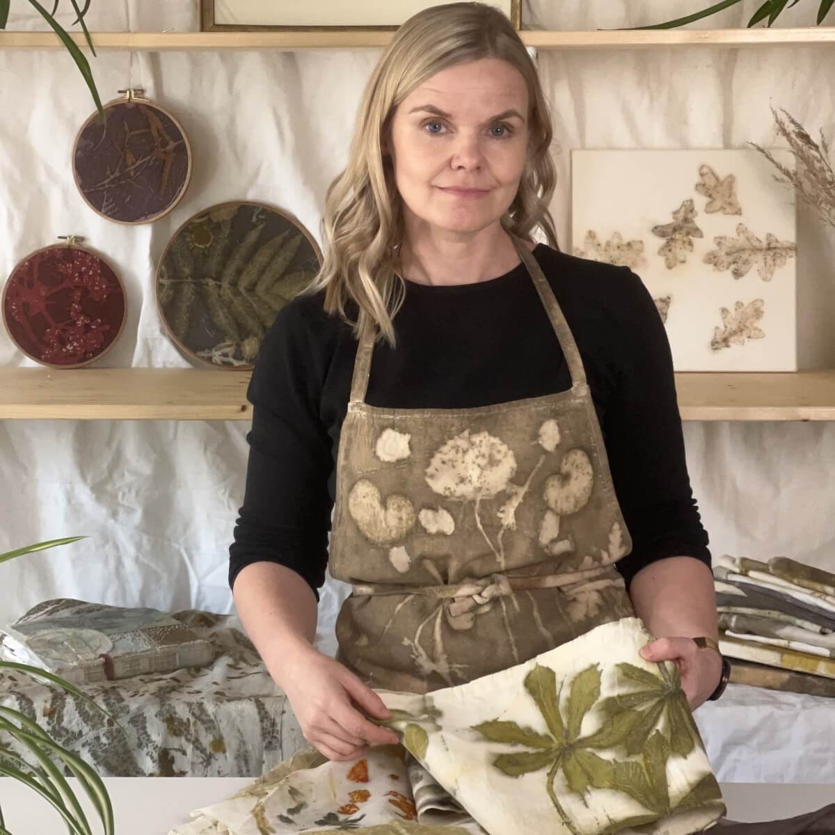 Janika Solmann "Taimetrükk kangal". Töötuba