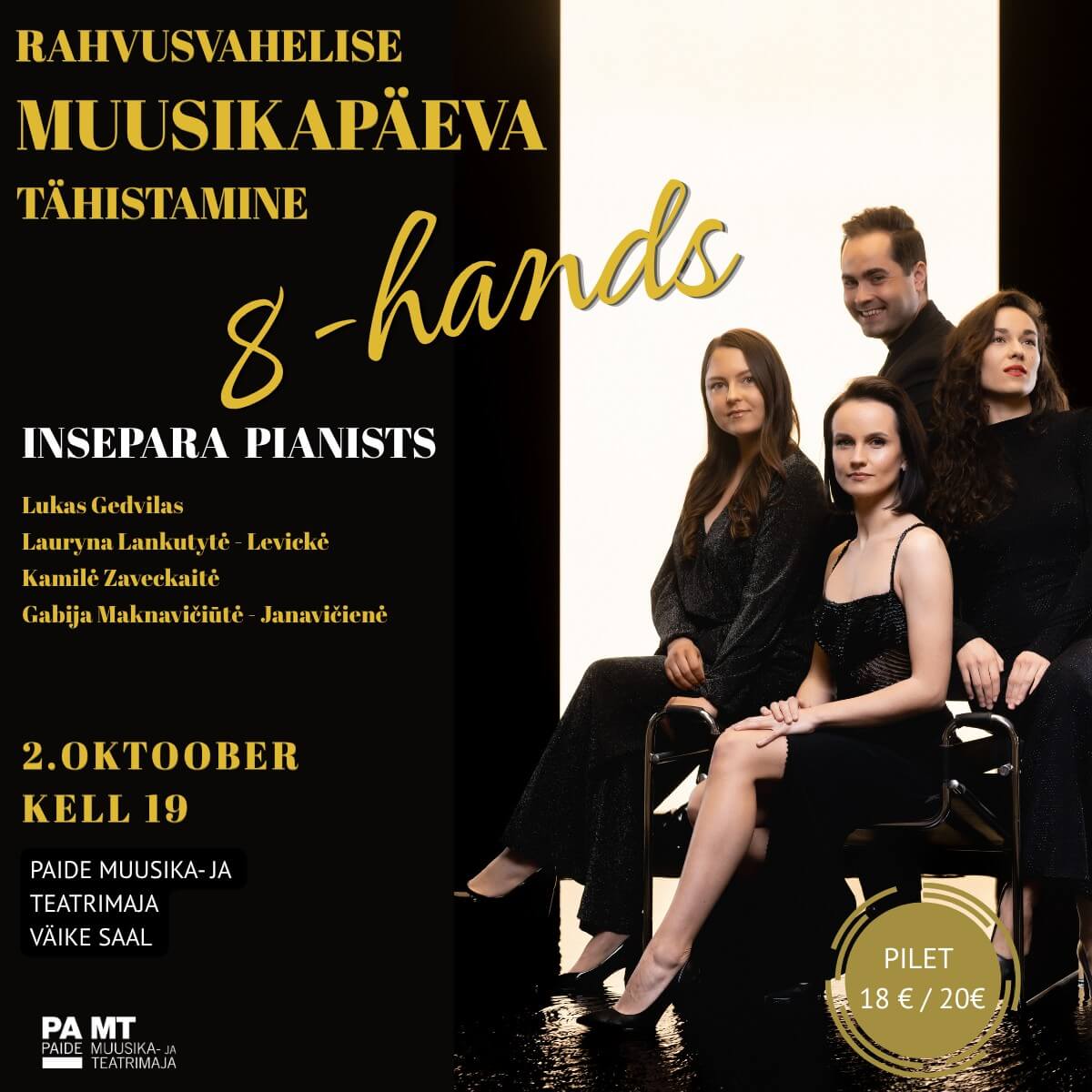 Rahvusvahelise muusikapäeva tähistamine: 8-hands Inseparable pianists