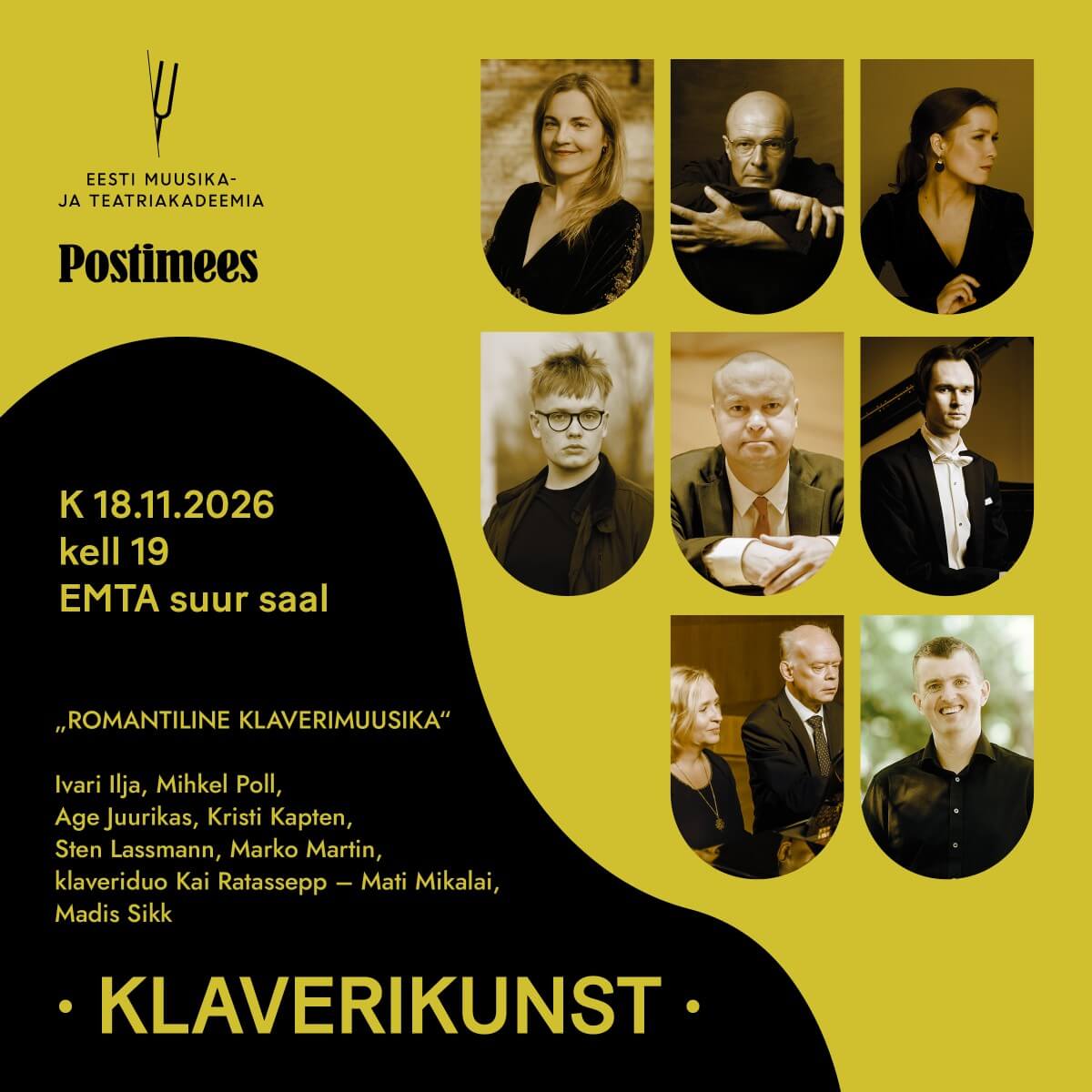 Pianistide gala „Romantiline klaverimuusika“